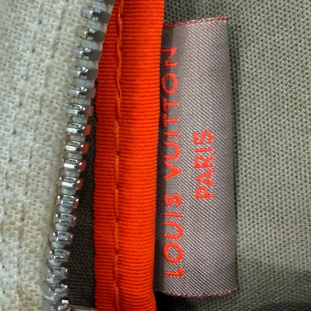 Louis Vuitton Gray and Brown Messenger Bag with Leather Accents